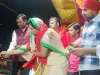 दुर्गा पूजा पंडाल में हुआ धार्मिक नाटक का मंचन
