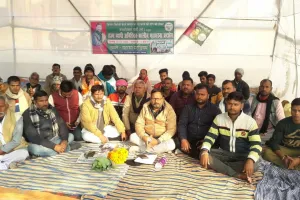किसानों के समर्थन में जाप का पांचवें दिन भी धरना जारी