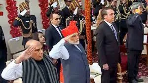 Republic Day celebrations begins,with Prime Minister Modi unveiling a hologram statue of Netaji at India Gate