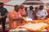 योगी आदित्यनाथ ने रखी राम मंदिर गर्भगृह की आधारशिला