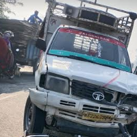 पिकअप- मोटरसाईकिल की जोरदार  भिड़ंत में मोटसाईकिल चालक की घटनास्थल पर हुई मौत।