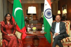 भारत के राष्ट्रीय सुरक्षा सलाहकार अजीत डोभाल मालदीव की रक्षा मंत्री से मिले