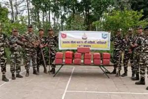 छौडादानो के समीप नेपाल बॉर्डर पर एसएसबी ने 104 किलो गांजा किया जब्त