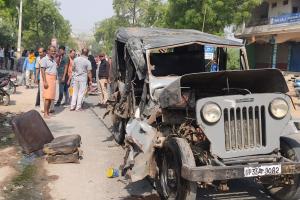 स्टेयरिंग फेल होने से जीप हुई दुर्घटनाग्रस्त, चालक की मौत, 6 से ज्यादा घायल