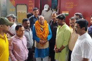 किशनगंज में कृषि मंत्री का भाजपा नेताओं ने किया स्वागत