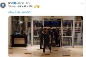वेस्टइंडीज के खिलाफ सफेद गेंद श्रृंखला के लिए त्रिनिदाद पहुंची भारतीय क्रिकेट टीम