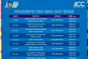 महिला एशिया कप 2022 का कार्यक्रम जारी, 7 अक्टूबर को पाकिस्तान से भिड़ेगी भारतीय टीम
