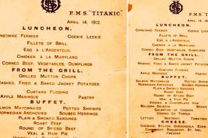 वायरल हुआ टाइटैनिक के लंच का 111 साल पहले का फूड मेन्यू 