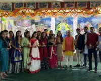 शहर के राधा कृष्ण सीकरिया बीएड कॉलेज में मनाया गया सरस्वती पूजा